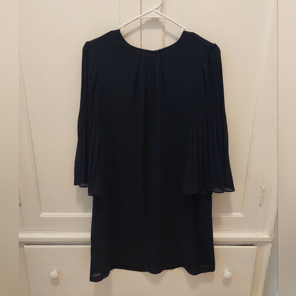 Navy flowy dress